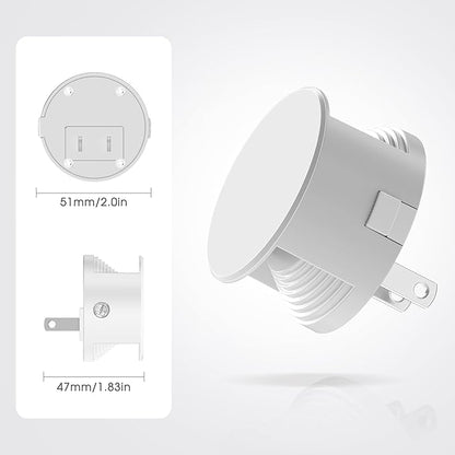 Night Light[2 Pack], Night Lights Plug into Wall, 3 Level Brightness Adjustable Plug in Night Light, Dusk to Dawn Sensor, Nightlights for Adults, Bedroom, Bathroom, Hallway, 5000K