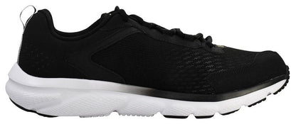 Under Armour Men's Charged Assert 9 Running Shoe, Black/White/Gold,9.5