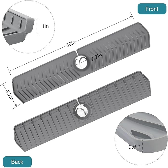 Large Size Kitchen Sink Splash Guard, Farmhouse Countertop