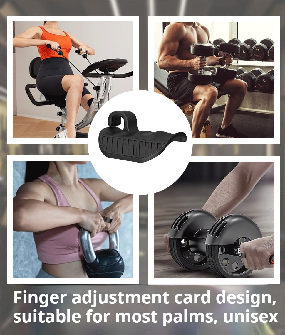 4pcs Rubber Gym Grips,Weight Lifting Gloves for Men Women,Anti-Slip Fingerless Fitness Training Grips, Ergonomic Unisex Weight lifting Fitness Grips.Suitable for Intensive Training and Exercise in Gyms.