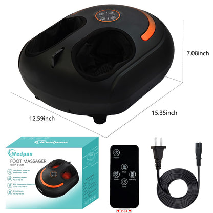 Foot Massager with Heat Shiatsu Foot Massager with Remote Deep Relief for Tired Muscles Electric Feet Massage Machine for Home and Office Gifts for Mom Dad White