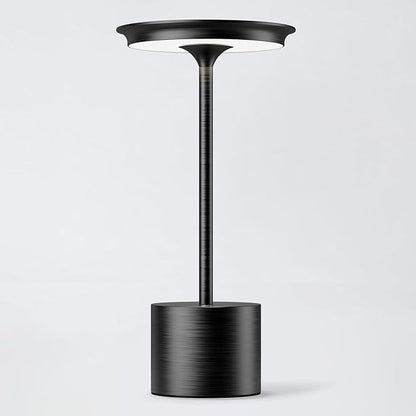 Cordless Table Lamp, Portable Rechargeable 6000mAh Outdoor Table Lamp, 3 Color Stepless Dimming Battery Powered Lamp, LED Table Light for Dinner/Restaurant/Outdoor (Black)