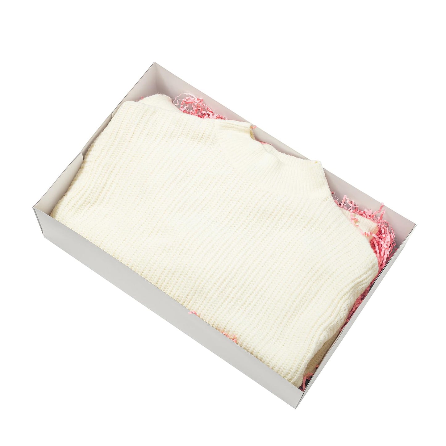 Mefleet 16 Pack Large Gift Boxes with Lids 17x11x4 Inches Extra Deep Shirt Clothes Robe Sweater Box for Christmas Presents, Holidays, Birthday Gift Wrapping White