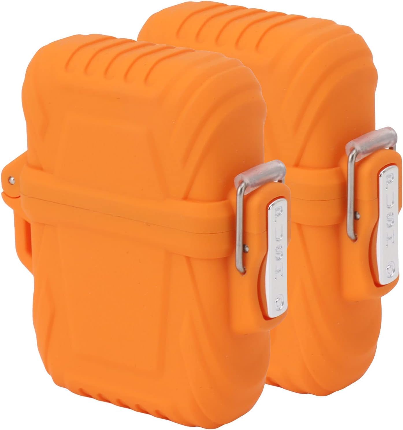 Torch Lighter Cover Case, Sturdy IP56 Lighter Case 2PCS for Travel for Camping (Orange)
