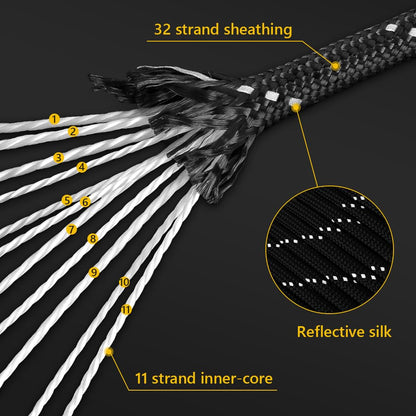 750Ib Reflective Paracord Rope, para Cord Lanyard, Parachute Spool Cord