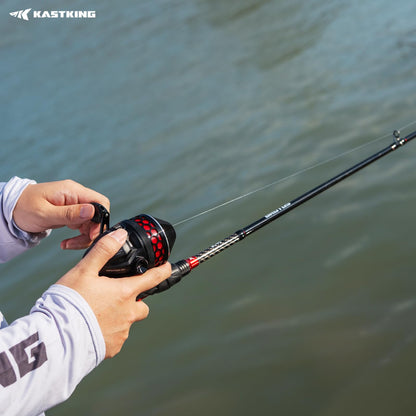KastKing Brutus Twin-Tip SpinCast Combo, 6'6'' M Twin Tips Rod, Size 30