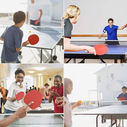 Ping Pong Paddle Set - Portable Table Tennis Set with Retractable Net, Rackets, Balls & Carry Bag | Indoor/Outdoor Games