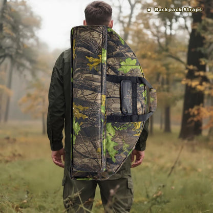Silfrae Compound Bow Case Soft Bow Padded Case Light-Weight Bow Carry Bag with Arrow Pocket (Treecamo, L)