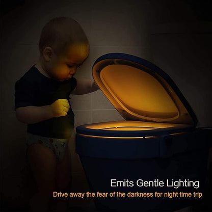 Chunace 4 Pack Toilet Night Light with Motion Activated Sensor, 16 Colors LED Nightlight Inside Bowl, Cool Stuff for Bathroom Decor Accessories, Unique & Funny Gadgets for Men/Kids 2025