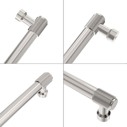 9BUILD 10 Pack Knurled Cabinet Pulls 7.5 Inch Brushed Satin Nickel Kitchen Cabinet Handles Cabinet Hardware Kitchen Handles for Cabinets Nickel Dresser Pulls Drawer Handle