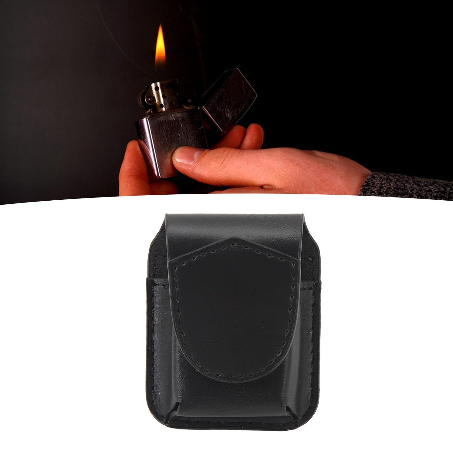 Leather Lighter Holder, Case Pouch for Men Women, Magnetic Buckle, Belt Loop, Secure Stitching, for Tools, Outdoor Travel, Lighter Bag with, PU Leather, Belt Companion