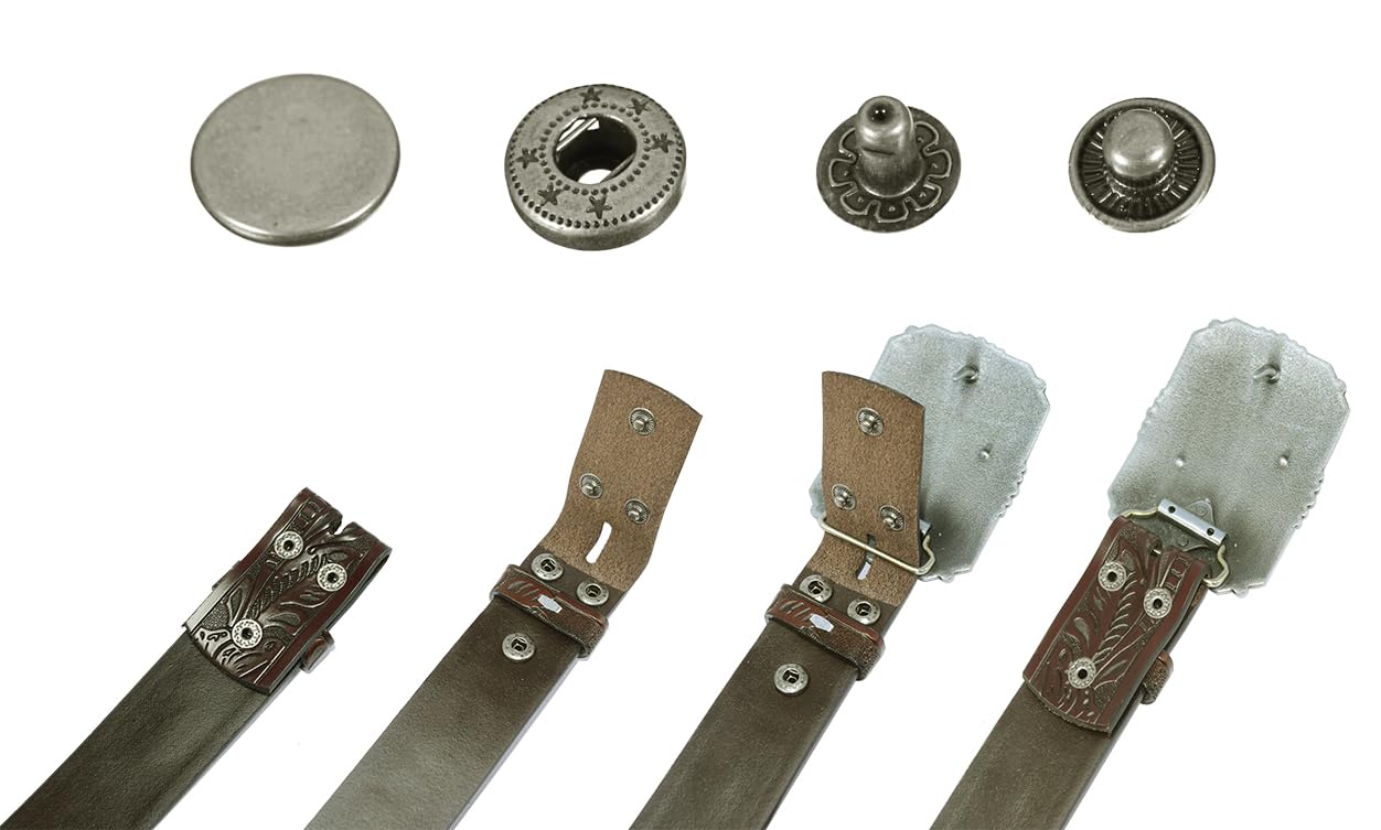 Moranse Western Cowboy Horse & Bull Style Buckle And Genuine Cow Leather Belts