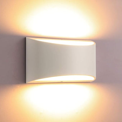 Lightess Modern LED Wall Sconce Light Dimmable 12W Up Down Wall Light for Bedroom Living Room, Warm White