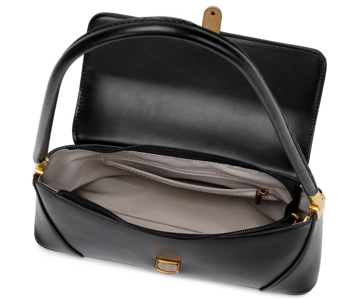 WSRYDJDL Shoulder Bags for Women Vintage Handbag Retro Classic Small Purse Cute Hobo Tote Handbag Mini Clutch Purse (Black)