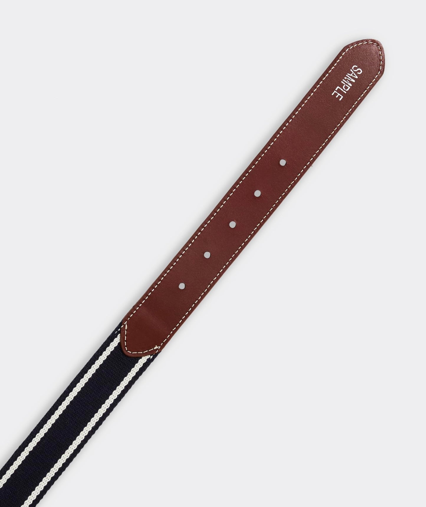 vineyard vines Boys' Leather and Webbing Reversible Belt, Nautical Navy, L