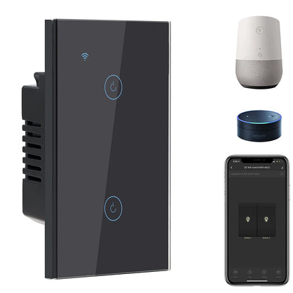 BSEED Smart Light Switch,1 Gang WiFi Touch Switch with Smart Life APP Control and Timing Function,Black Single Pole Switches Work with Amazon Alexa,Google Assistant -(3 Way) Multi-Control Association