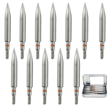 Field Points arrowheads 200 Grains Archery Field Points, 9/32 Stainless Steel Screw in Archery Field Tips and Broadheads (1 Dozen A Grain 2.9x2.3x0.6