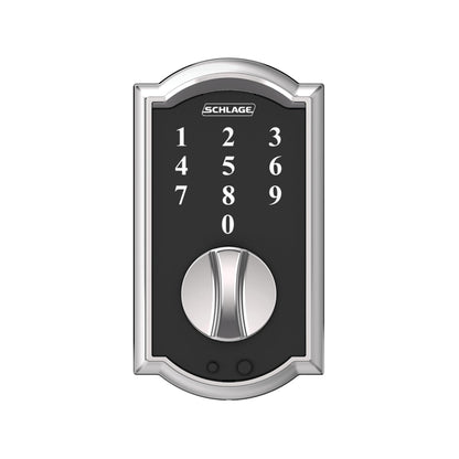 SCHLAGE BE375 CEN 622 Touch Keyless Touchscreen Electronic Deadbolt Lock, Matte Black