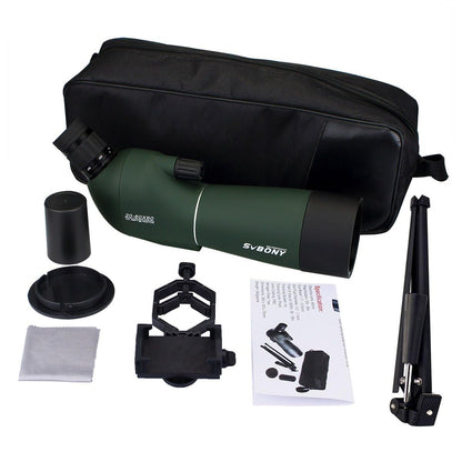 SVBONY SV28 Spotting Scopes 20-60x60mm, Angled Spotting Scope with Tripod IP65 Waterproof Long Range Scope,Spotter Scope with Phone Adapter for Bird Watching Hunting Target Shooting Wildlife Telescope