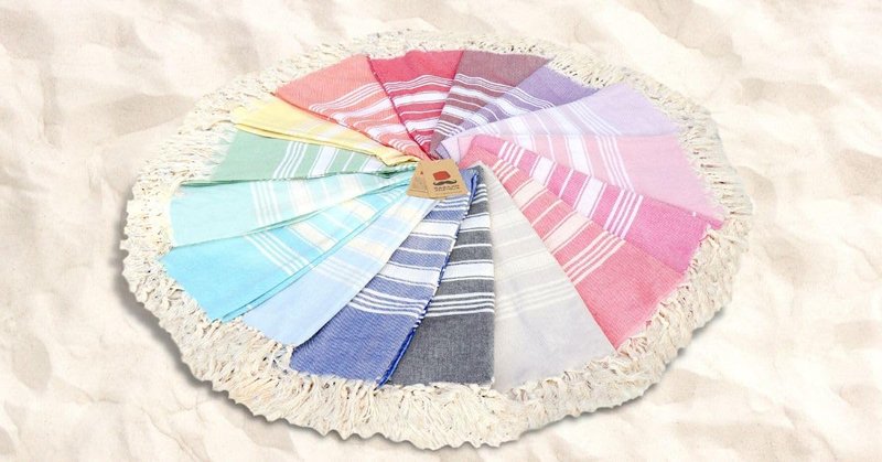 Turkish Beach Towel - 100% Cotton Quick Dry Sand-Free Striped Towel | Oversized 71x39 Inches in Sage Olive Green
