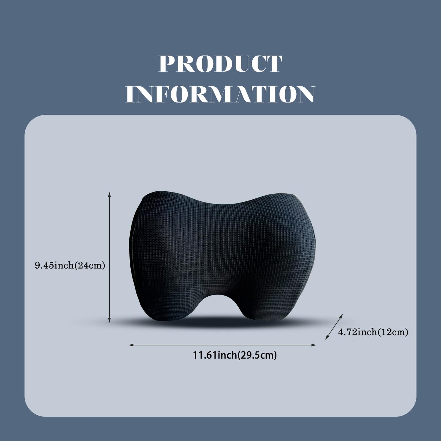SPRFUFLY Make Relaxing Car Headrest Pillow, Car Pillow for Driving with Adjustable Strap, Breathable Removable Cover & Ergonomic Design - Softness Travel Car Neck Support Pillow(Black, 1PC)