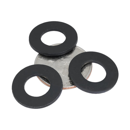 Black Washer Fits 3/8" Diameter Screw Size (50 pcs), 13/16" Outside Diameter, Steel with Weatherproof Black Ruspert Coating for Outdoor Use by Makers Bolt