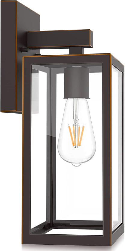 MAXvolador Outdoor Wall Lantern, Large Exterior Waterproof Wall Sconce Light Fixture, Oil Rubbed Bronze Anti-Rust Mount Lights, E26 Porch Patio Lighting