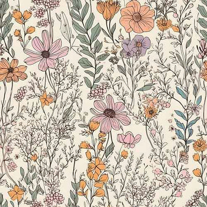 Peel and Stick Wallpaper, Vintage Floral Wallpaper, Self-Adhesive Wall Paper for Kitchen Bedroom Bathroom Wall Cabinets Drawer Liners,17.3"x78.7"Vinyl Waterproof Contact Paper,US01-2