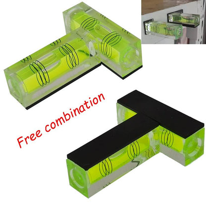 Small Bubble Level Tool Mini rectangle Three Line Horizontal Pearl 522015
