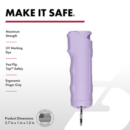 SABRE Pepper Spray & 2‑in‑1 Stun Gun with Flashlight Self Defense Kit – Fast Flip Top 10‑Second Safety Spray with Finger Grip & Keychain – Rechargeable Stun Gun, 1.60 µC Charge, 120‑Lumen LED Light