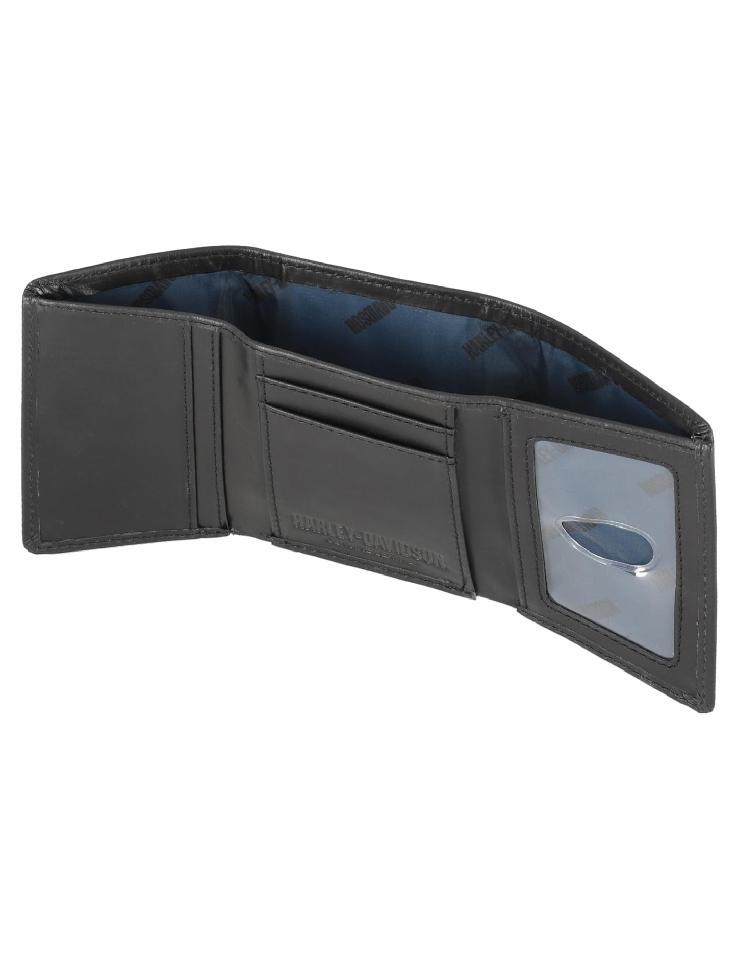 Harley-Davidson Men's Genuine Leather Rfid Blocking Trifold Wallet