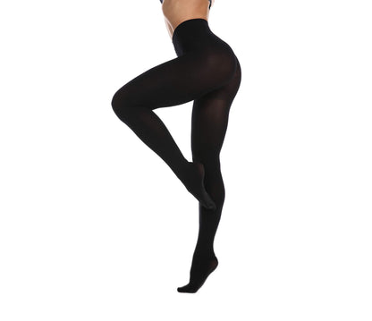 Frola Women's 80 Denier Soft Semi Opaque Solid Color Footed Pantyhose Tights