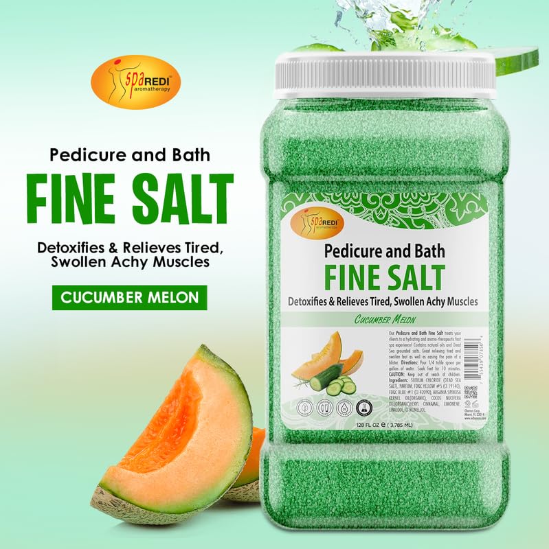 SPA REDI - Detox Foot Soak Pedicure and Bath Fine Salt, Lavender and Wildflower, 128 Oz - Made with Dead Sea Salts, Argan Oil, Coconut Oil, and Essential Oil, Hydrates, Softens and Moisturizes