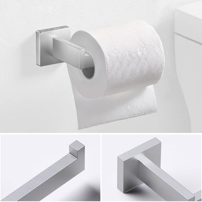 JOPOFI 5 Piece Towel Bar Set - 23.6 Inch Bath Towel Holder - Brushed Nickel