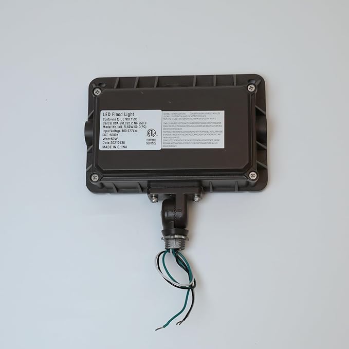 CINOTON Dusk to Dawn LED Flood Light Outdoor 50W, 7000LM IP65 Waterproof Security Wall Light Fixture with 180°Knuckle for Warehouse Patio Porch Garage 5000K Daylight AC100-277V