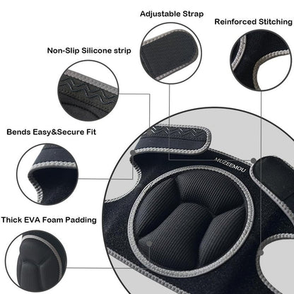 MUZEEMOU Knee Pads for Gardening,Flooring - Thick EVA Foam Cushion, Non-Slip Silicone & Adjustable Straps (S/M/L), Breathable Unisex Garden Kneeling Pad with Extended Comfort