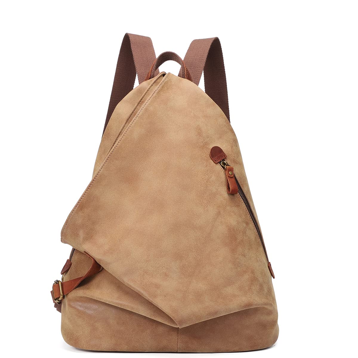 KL928 PU Leather Vintage Backpack – Large Casual Daypack Outdoor Travel Rucksack Hiking Backpacks for Men Women