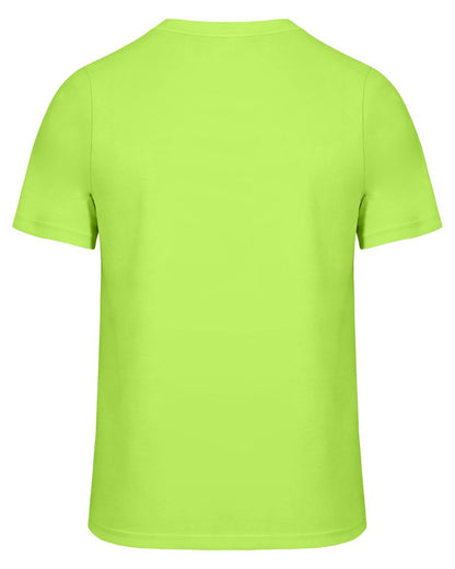 Boys' UPF 50+ Swim Shirt, Kids Short Sleeve Rash Guard, Toddler to Youth UV Sun Protection Athletic Sports Neon T Shirt Undershirt