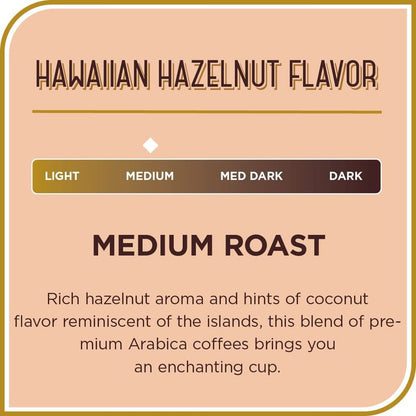 Don Francisco's Hawaiian Hazelnut Ground Flavored Coffee: Rich, Aromatic 100% Arabica Beans - (12 oz Recyclable Can)