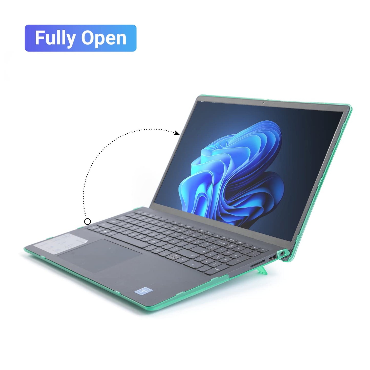 mCover Case Compatible ONLY for 2021-2023 15.6" Dell Inspiron 15 3510 3511 3515 3520 3521 3525 Series Laptop Computer (NOT Fitting Other Dell Models) - Aqua