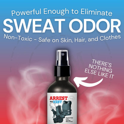 Arrest My Vest Military Grade Odor Eliminating Spray for Body Armor, Tactical Gear, and K9 Equipment. Safe on All Ballistic Vests, Fabrics, & Police Gear - 6 Pack Mix 4 oz Bottles