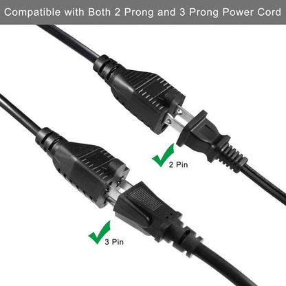 KUNCAN 3-Way Splitter Extension Cord - 3 Prong 1 to 3 Way Power Splitter, 1FT 18AWG 10A/1250W, NEMA 5-15P to 3X NEMA 5-15R Y Style 3-Outlet Extension Cord for Home, Room, Office(Black 1-Pack)