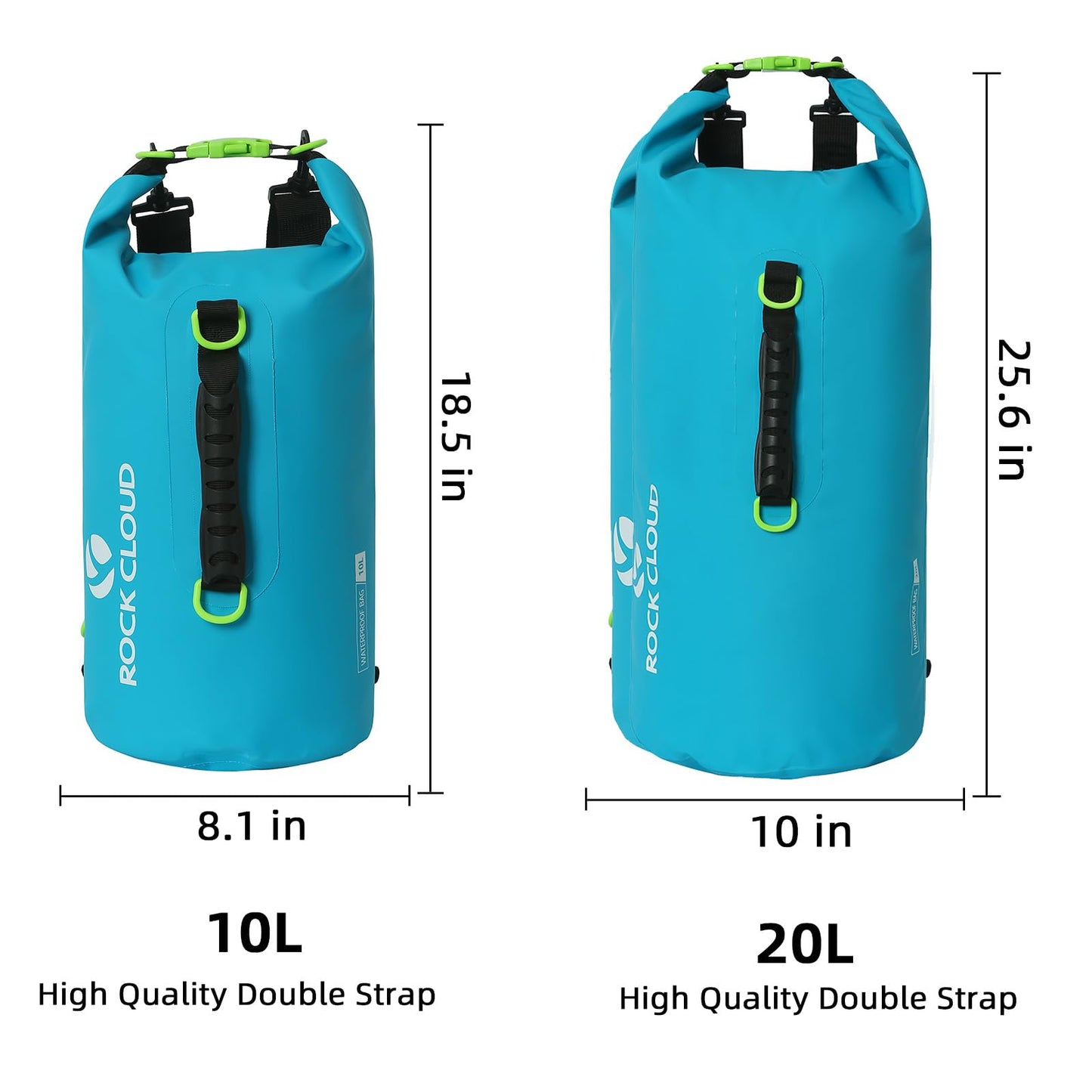 ROCK CLOUD Dry Bag Waterproof 20L Dry Sack for Kayaking Rafting Boating Beach Surfing Swimming Canoe Camping Hiking Fishing Ski