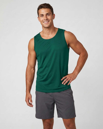 Real Essentials 5 Pack: Men's Dry-Fit Muscle Tank Top Sleeveless Shirts Workout Tees Athletic Gym (Big & Tall Available)