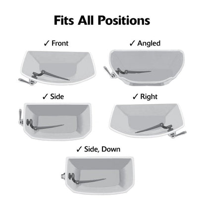 Korky Strong Arm Metal Toilet Handle and Lever - Universal to Fit Front, Angled, Side, Left, and Right Mount Toilets - Brushed Nickel, Faucet Style, 6071BP (Pack of 5)