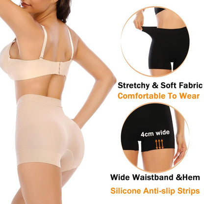 Womens Seamless Shaping Boyshorts Panties Tummy Control Underwear Slimming Shapewear Slip Shorts(#A2 Beige(light Tummy Control),Small)