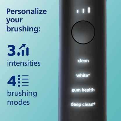 Philips Sonicare DiamondClean Smart 9300 Electric Toothbrush, Sonic Toothbrush with App, Pressure Sensor, Brush Head Detection, 4 Brushing Modes and 3 Intensity Levels, White, Model HX9903/05