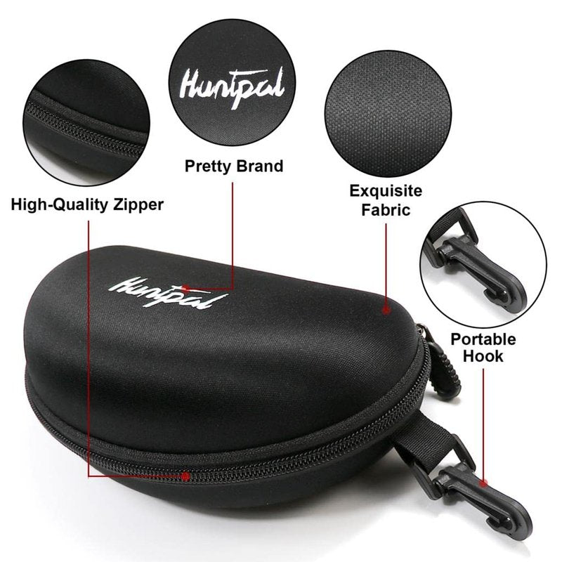 HUNTPAL Shooting Glasses Shooter Safety Hunting Sunglasses with 4 Interchangeable Lenses, Impact & Scratch-Resistant Eye Protection Half-Frame Goggles for Hunter