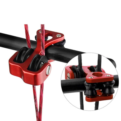 Aluminum Compound Bow Cable Slide Archery Bow String Splitter Roller Glide Replacement Bowstring Separator Arrow Pulley (Red)