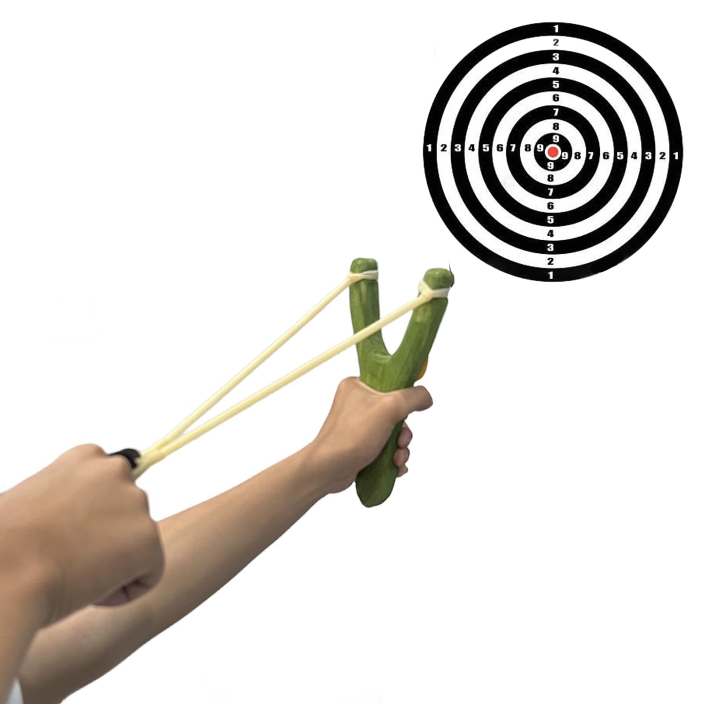 LANJAY Solid Wood Slingshot with Custom Engraving, Includes Clay Balls & Pompoms - Target Shooting & Outdoor Activity Toy for Kids & Adults, Ideal Children's Gift